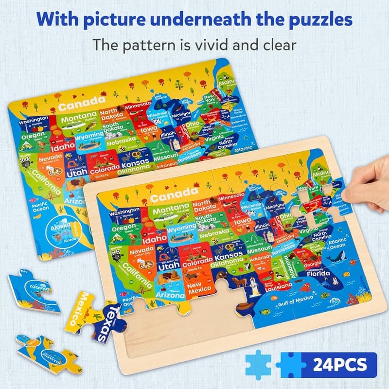 Large Solar System Wooden Puzzle for Kids (Ages 3-6)