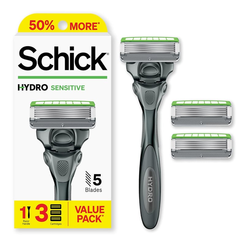 Men's Sensitive Skin Razor System - 1 Handle & 3 Blades