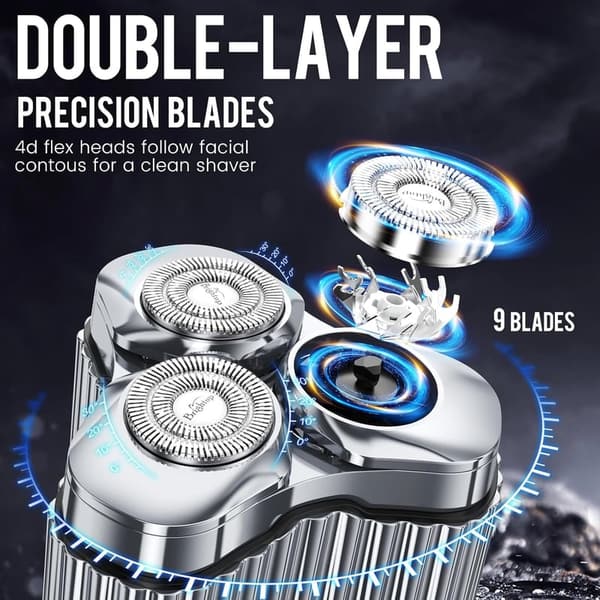 Rechargeable Mini Electric Razor for Men, Travel Friendly, IPX7 Waterproof