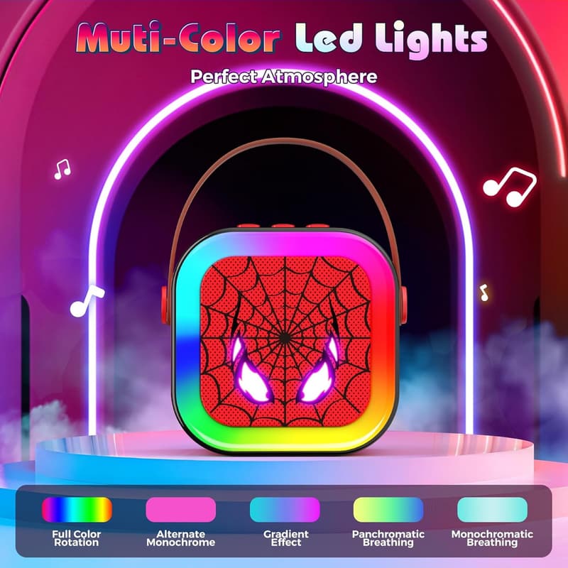 Kids Karaoke Machine with Bluetooth Speaker & 2 Wireless Mics