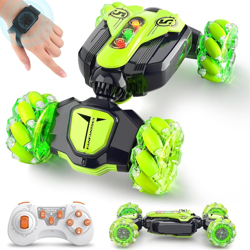 Gesture Sensing RC Stunt Car - 360° Rotating Remote Control for Kids
