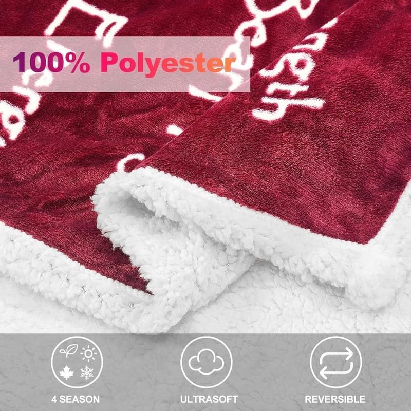 Healing Positive Blanket - Red, 50 x 60 Inch Comfort Gift