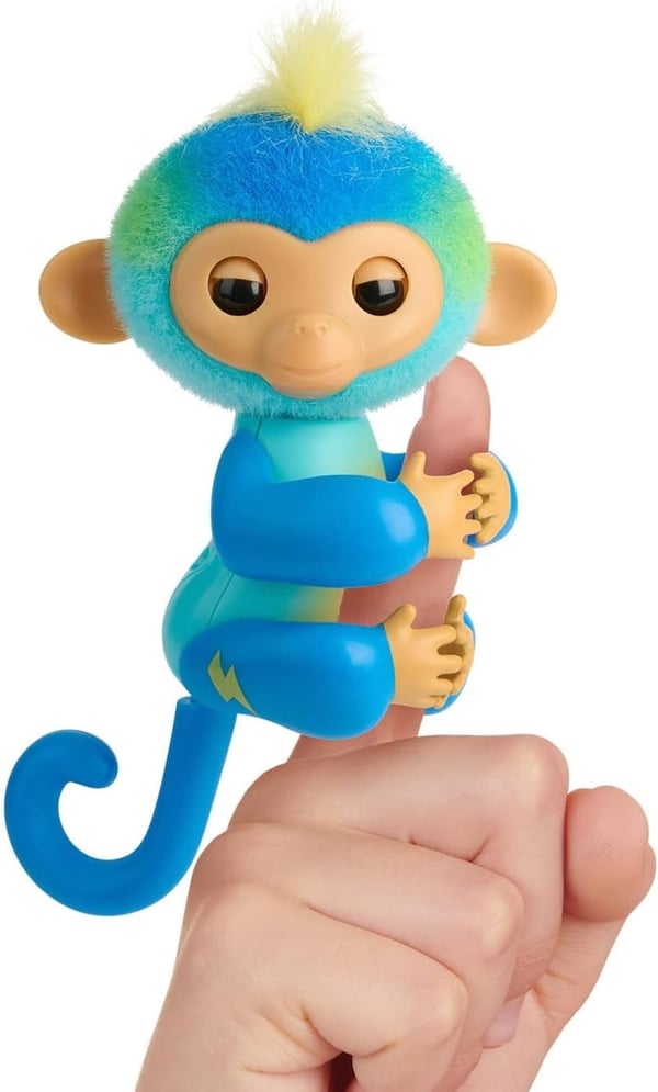 Interactive Baby Monkey Toy with 70+ Sounds & Reactions - Leo (Blue)