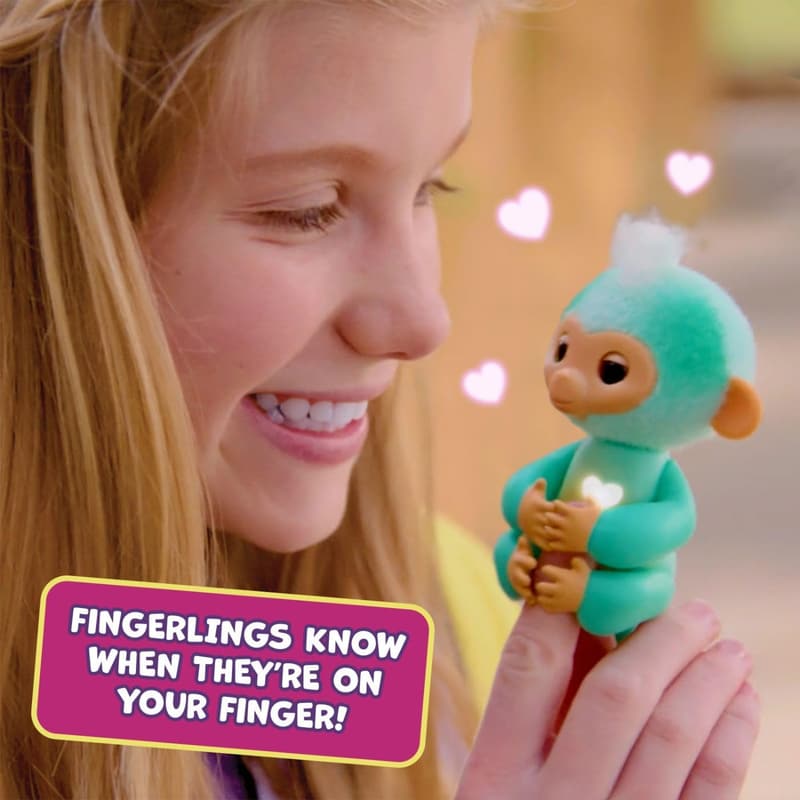 Interactive Baby Monkey Toy with 70+ Sounds & Reactions - Leo (Blue)