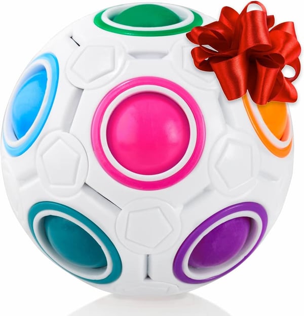 Rainbow Puzzle Ball | Brain Teaser for Kids Ages 6+ | Travel Toy