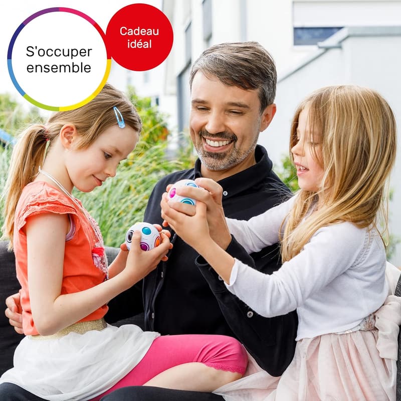 Rainbow Puzzle Ball | Brain Teaser for Kids Ages 6+ | Travel Toy
