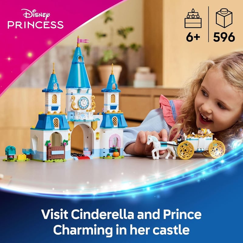 LEGO Disney Princess Cinderella Castle Playset for Kids, 6+