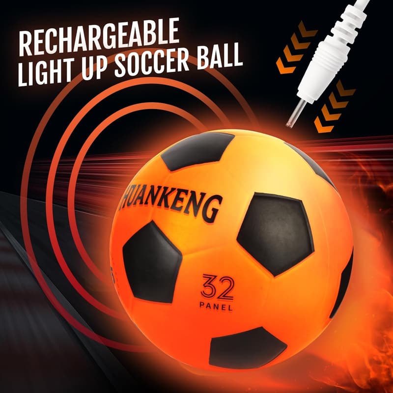 Glow-in-the-Dark Rechargeable Ball Toys for Kids Ages 6-15