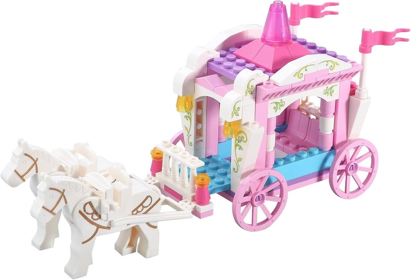 Princess Carriage Building Set for Kids 6-12, 115 Pieces