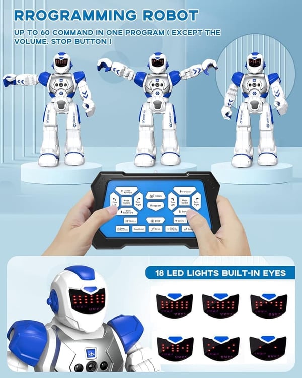 RC Robot Gift for Kids 6-9 Years - Intelligent Programmable