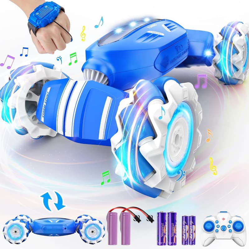Gesture Sensing RC Stunt Car for Boys, Ages 6-8 - 360° Rotating