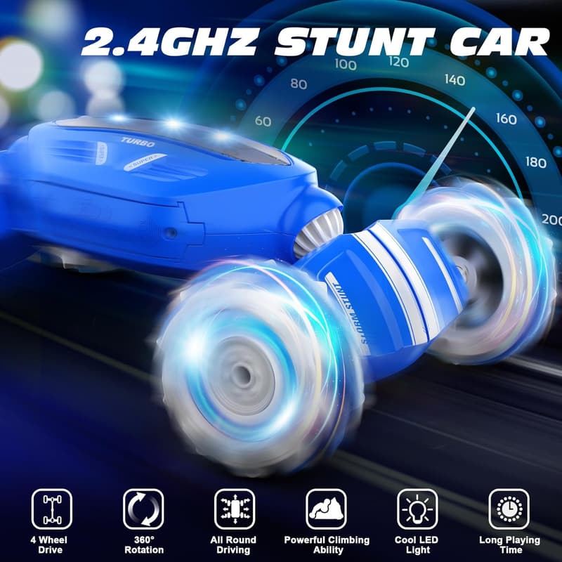 Gesture Sensing RC Stunt Car for Boys, Ages 6-8 - 360° Rotating