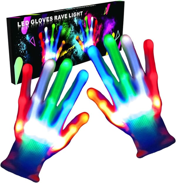 LED Rave Gloves for Kids, Ideal Birthday & Holiday Gift