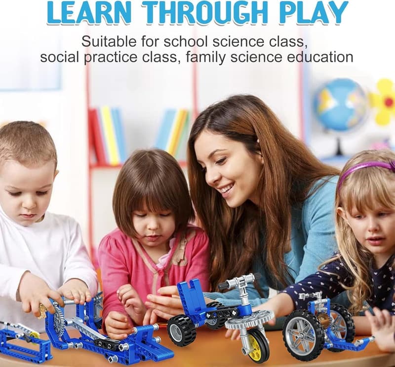 STEM Building Toy Set for Boys 8-12 - 50 Projects, 325 Blocks