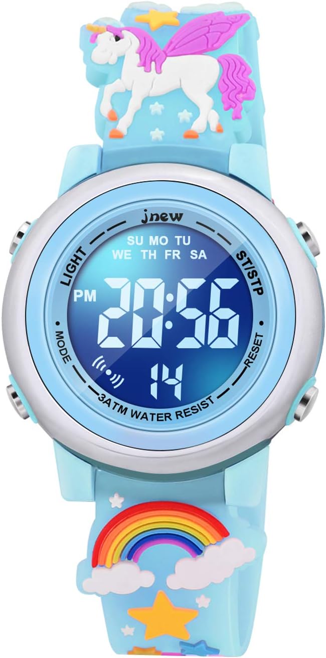 Waterproof 3D Cartoon Watches for Girls Age 3-12