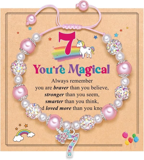 Unicorn Bracelet for Girls Aged 3-12 - 誕生日プレゼント