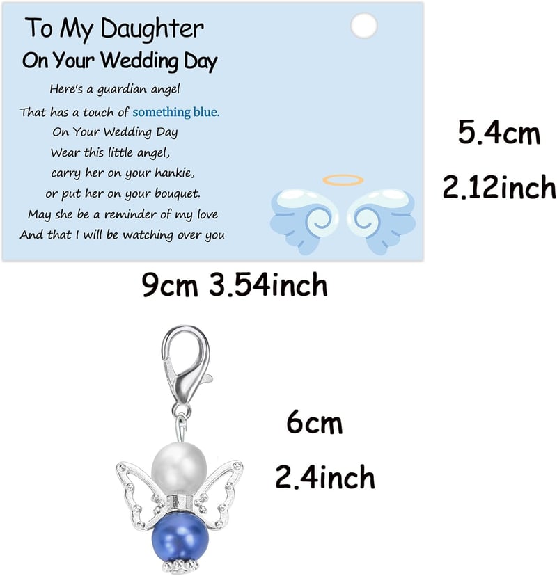Wedding Day Card for Daughter from Mom - Memorial Gift, Blue