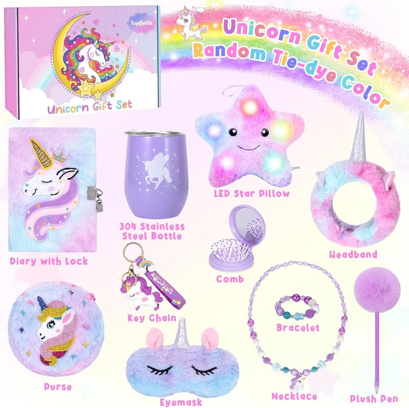 Unicorn Gifts Set for Girls Age 5-10 - Plush Toy & アクセサリー
