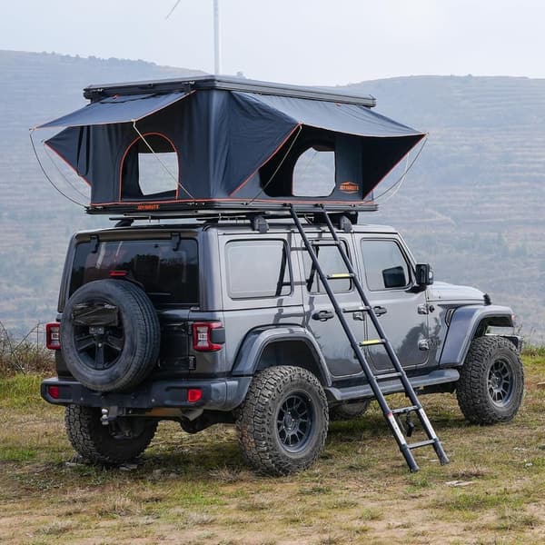 Hard Shell Rooftop Tent for 2-3 People - Aluminum Camping Accessory