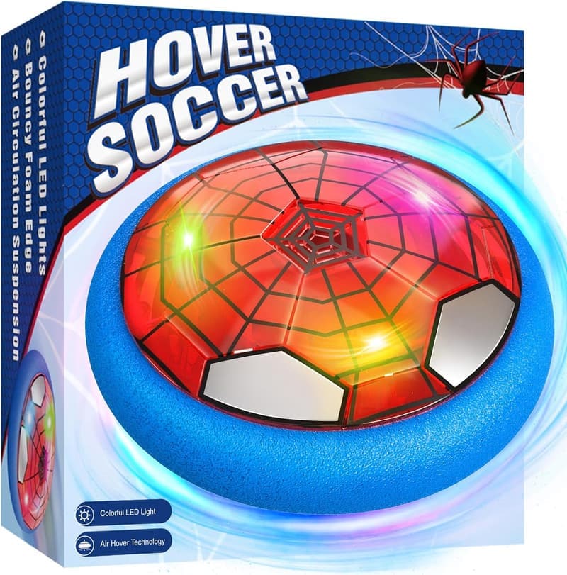 Indoor Hover Soccer Ball with LED Lights & Foam Bumper - Ideal for Kids