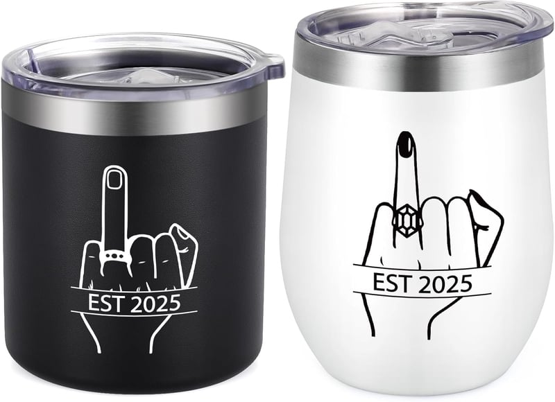 Wedding Gifts for Couples - EST 2025 Stainless Steel Tumbler Set