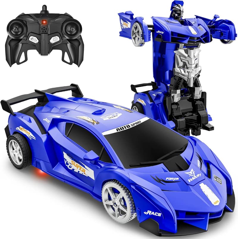 360° Rotating Remote Control Robot Car Toy for Kids (Blue)