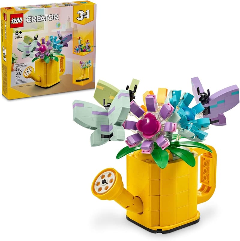 LEGO Creator 3-in-1 Flowers in Watering Can Building Set
