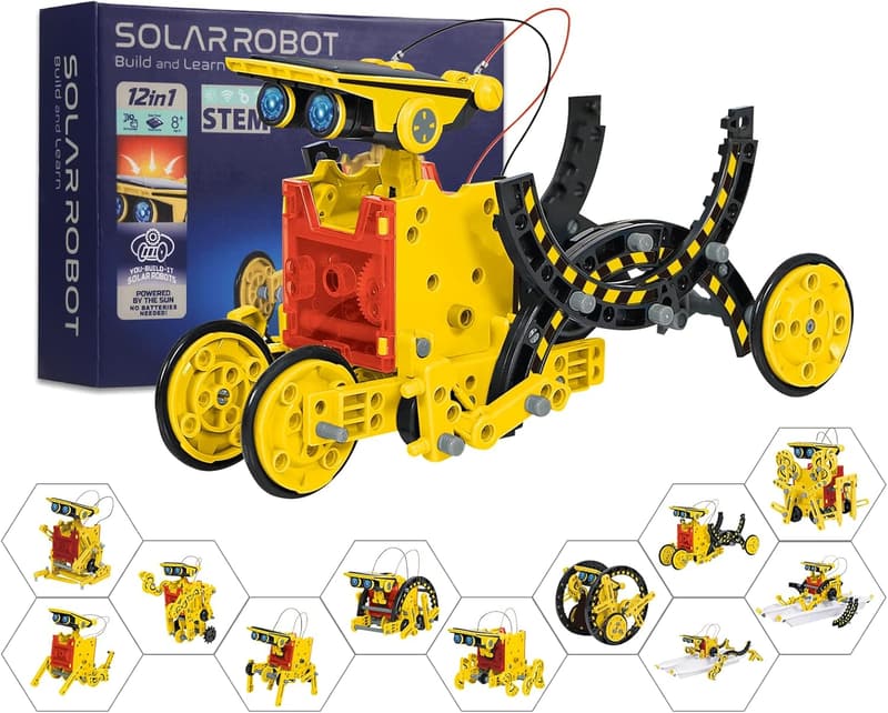 Solar Robot Building Kit for Kids Ages 8-12 - STEM Birthday Gift