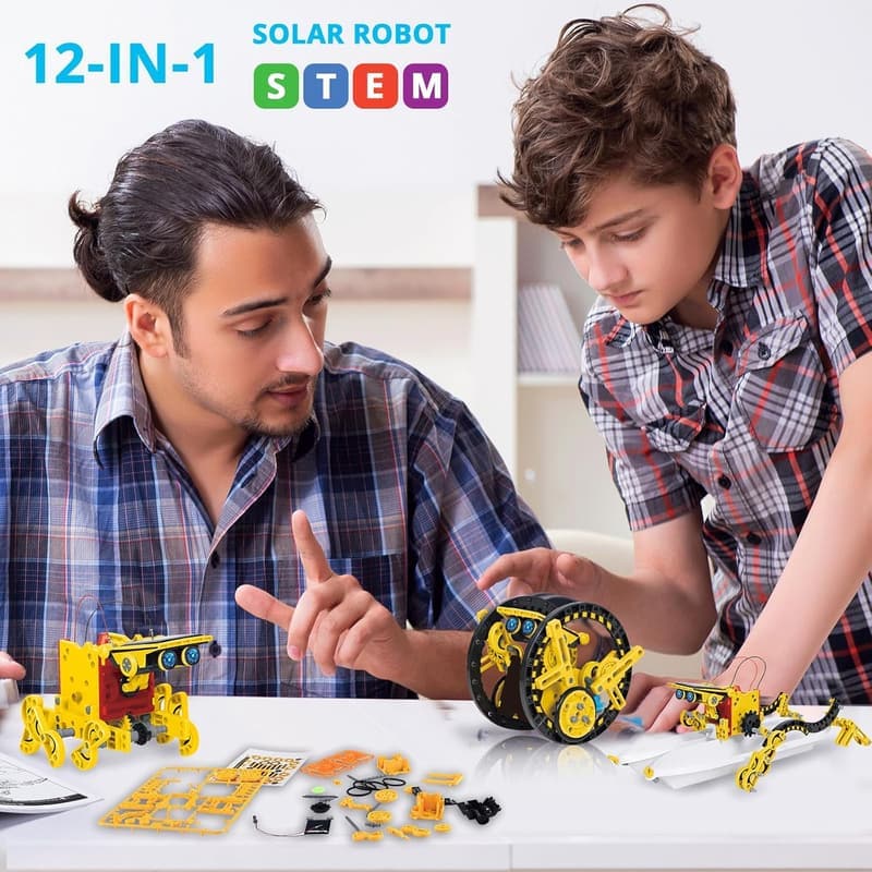 Solar Robot Building Kit for Kids Ages 8-12 - STEM Birthday Gift