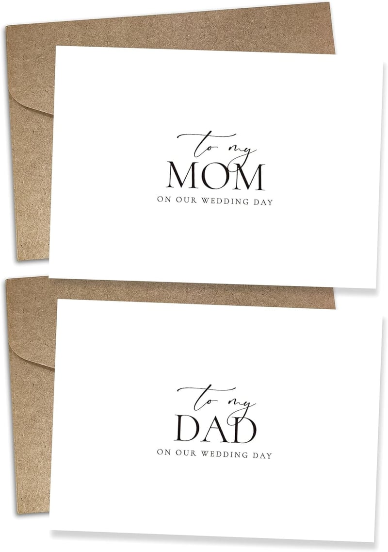 Wedding Day Cards Set for Parents – To My Dad and Mom