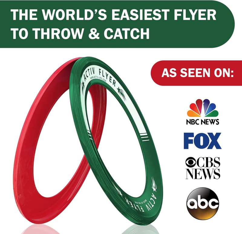 Flying Rings for Kids - 2 Pack, Lightweight & Safe Outdoor Fun