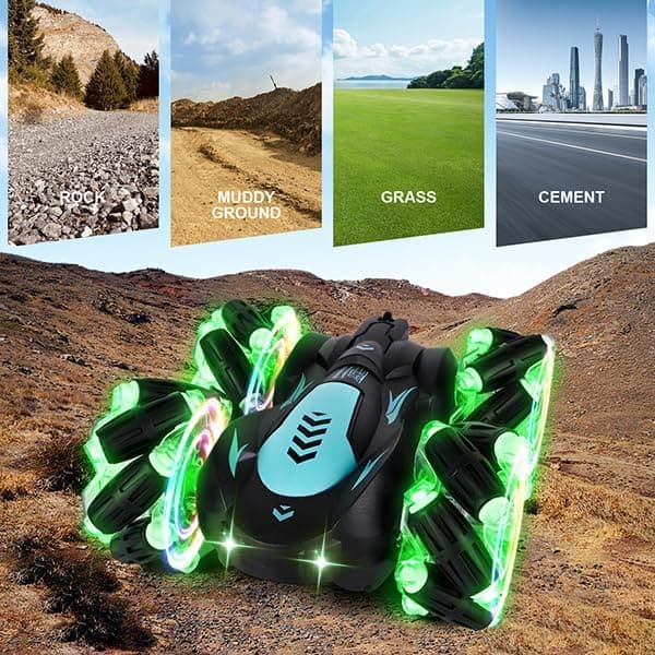 Gesture-Controlled Stunt Car with Lights & Music for Boys, Age 6-12