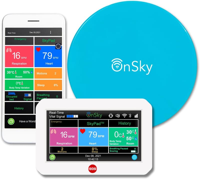 OnSky SkyPad Heart Rate & Sleep Monitor for Seniors