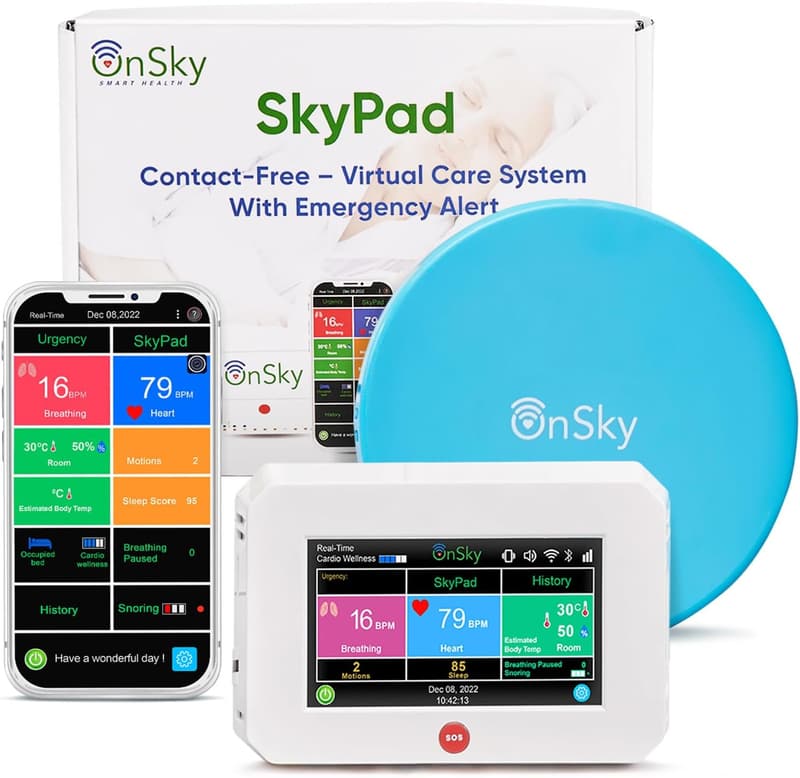 OnSky SkyPad Heart Rate & Sleep Monitor for Seniors