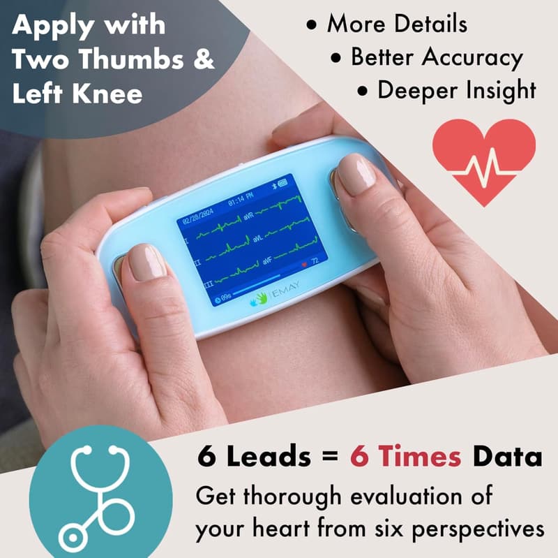 Portable 6-Channel ECG Monitor for Smartphone & PC