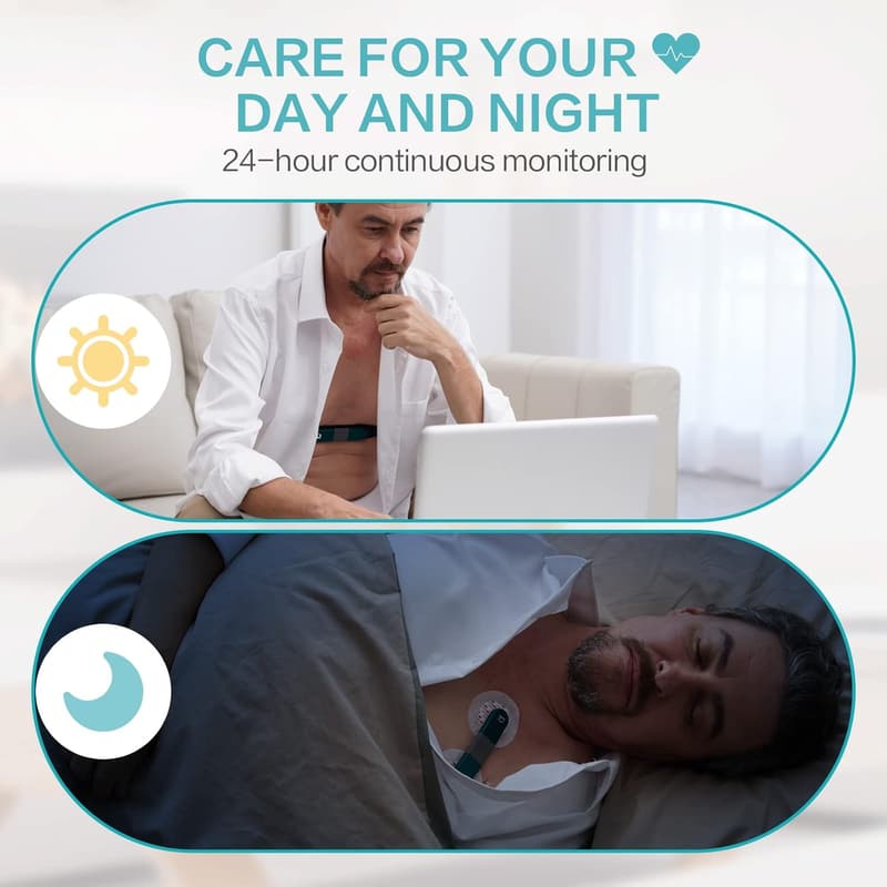 AI HR Monitor – 24-Hour Chest Lead Device with Free Analysis