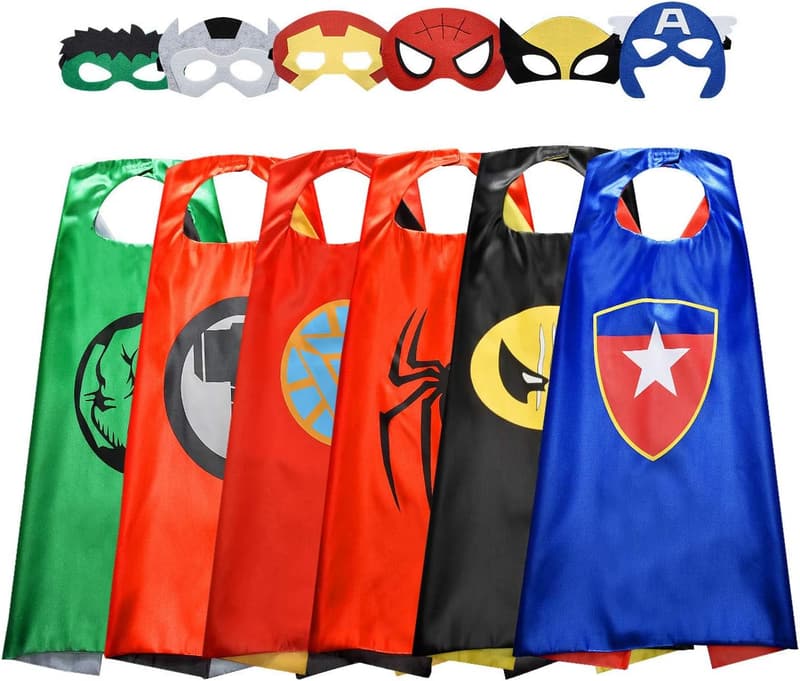 Superhero Capes for Kids Age 3-10, Dress-Up Party Supplies