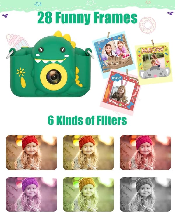 Kids Selfie Digital Toy Camera with 32GB SD Card 3-12 Years
