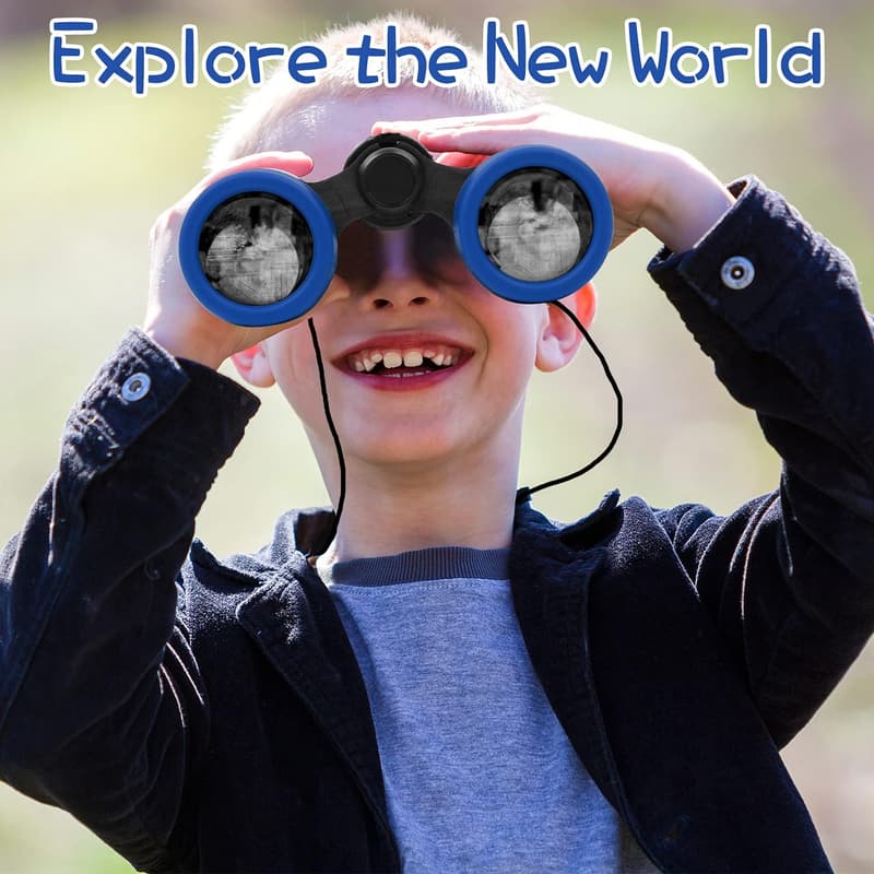 Kids Shock-Proof Binoculars Set for Ages 3-12 - Educational Gift