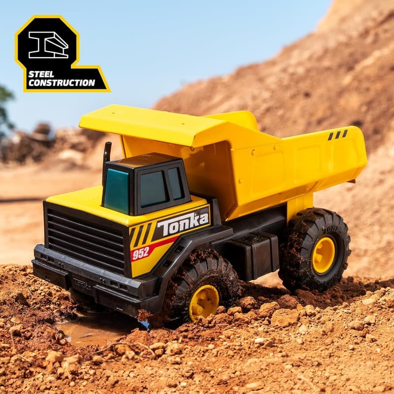 Tonka Steel Classics Mighty Dump Truck - Durable Metal Construction Toy