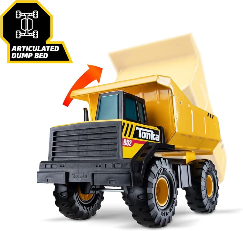 Tonka Steel Classics Mighty Dump Truck - Durable Metal Construction Toy