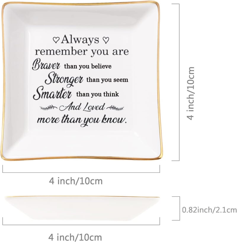 Positive Quote Trinket Dish - Inspirational Gift for Women