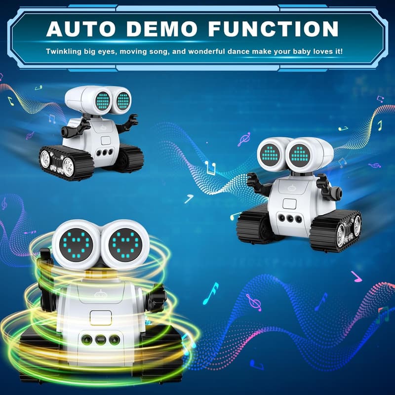 Robot Toy for 3-Year-Olds with Walkie-Talkie & Gesture Control