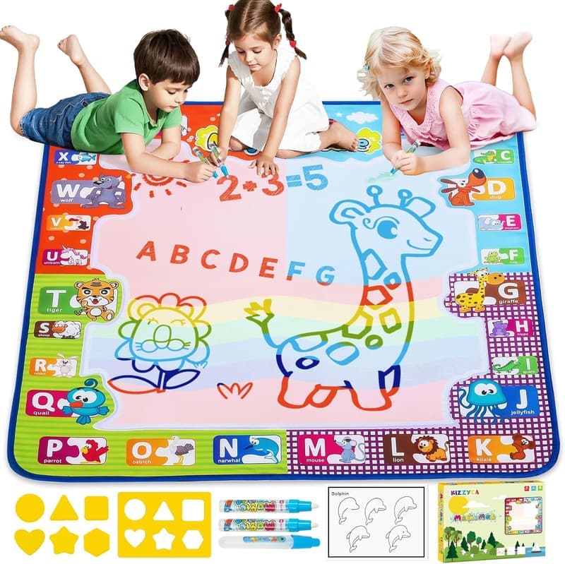 Water Doodle Mat for Kids - Large Educational Toy for Ages 2-5