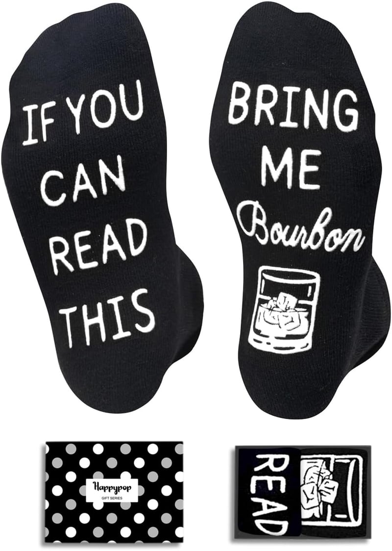 Funny Drink Socks for Men & Women - Novelty Bourbon Gifts