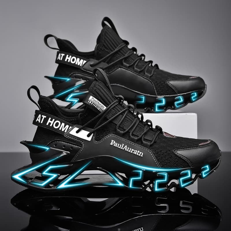 Men's Lightweight Running Shoes - Breathable Mesh, Shock-Absorbing