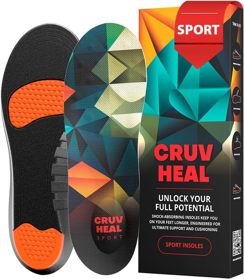Athletic Shock Absorbing Insoles for Men & Women