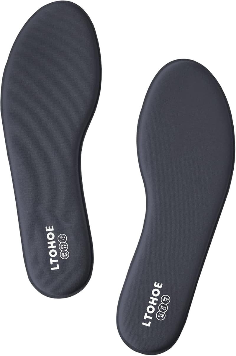 Men's Memory Foam Shoe Insoles for Comfort & Pain Relief