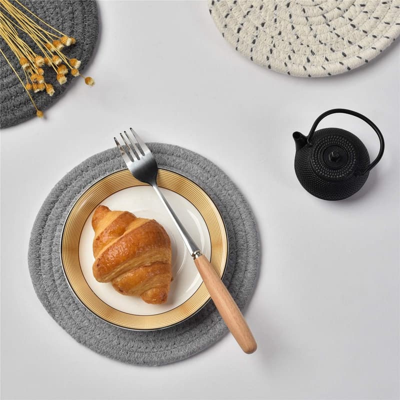 100% Cotton Potholders Set - Stylish Kitchen Coasters (Set of 3)