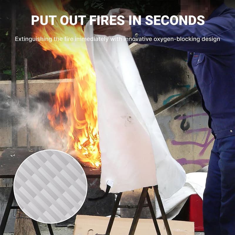 Fire Safety Blanket - 40” x 40” Flame Retardant Towel